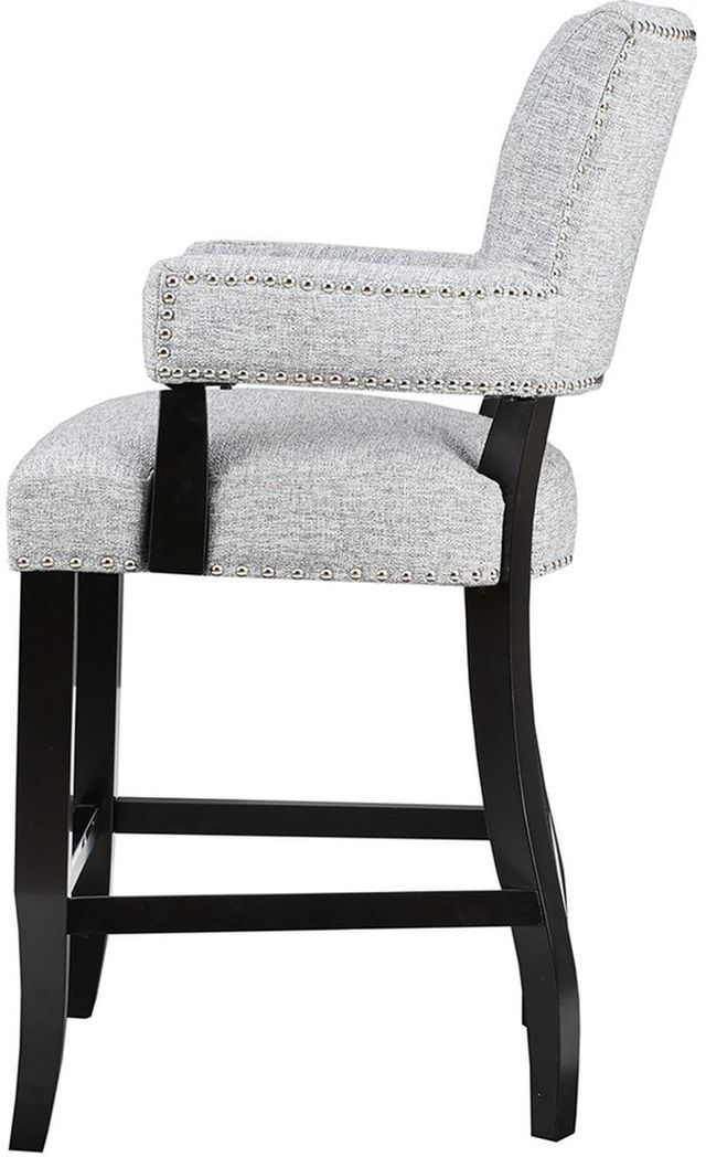 Olliix by Madison Park Grey Dawson Arm 26‘’ Counter Stool-3