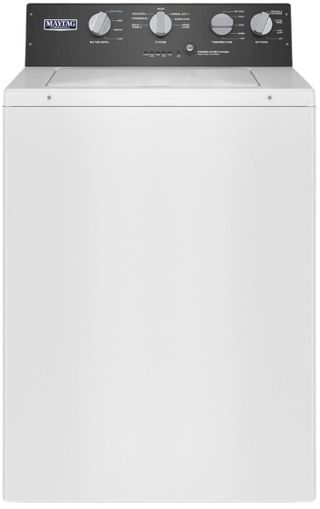 Maytag® 3.5 Cu. Ft. White Commercial-Grade Agitator Washer