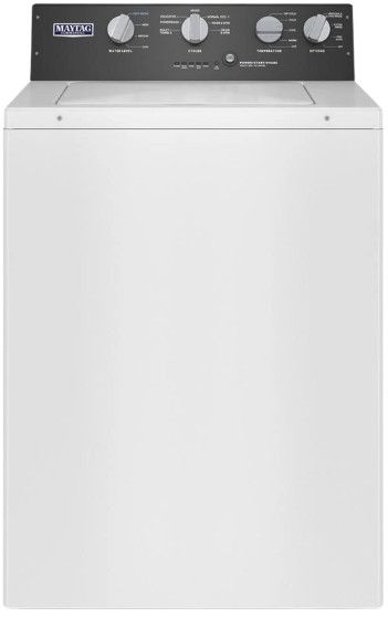 Maytag® 3.5 Cu. Ft. White Commercial-Grade Agitator Washer-0