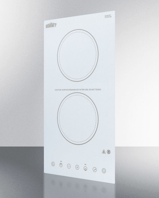 Summit® 12" White Electric Cooktop-3