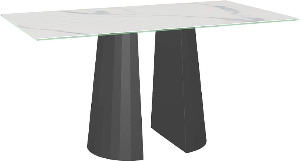Amisco Customizable Gemma 72" Rectangular Counter Height Pub Table with 0.5" Italian Porcelain on Glass Top