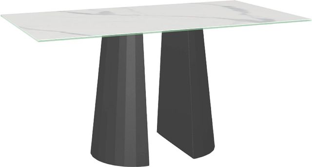 Amisco Customizable Gemma 72" Rectangular Counter Height Pub Table with 0.5" Italian Porcelain on Glass Top-0