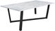 Coaster® Mayer Faux White Marble Dining Table with Gunmetal Base-3