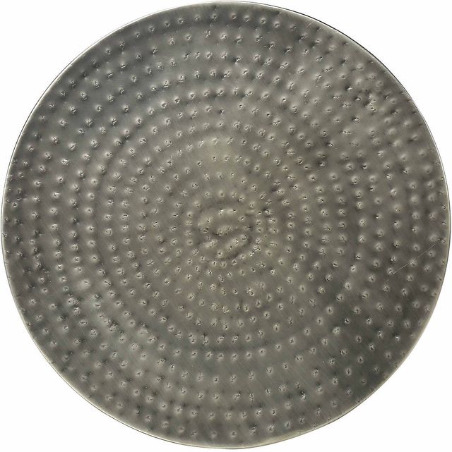 Monarch Specialties Inc. Silver Grey Iron Hourglass Drum Table-2