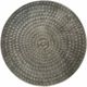 Monarch Specialties Inc. Silver Grey Iron Hourglass Drum Table-2