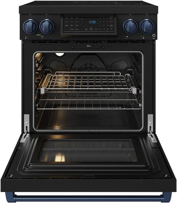Thor Kitchen® Gordon Ramsay Collection 30" Black Pro Style Induction Range with Tilt Panel Touch Control and Blue Trim-1