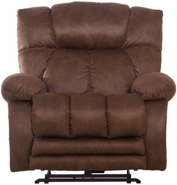 Catnapper® Dawkins Chocolate Oversized Power Lay Flat Recliner with Extra Extension Footrest-3