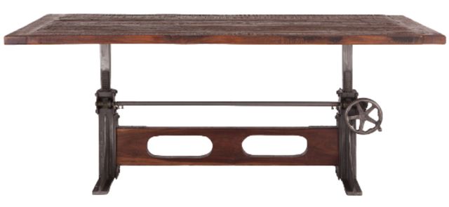 Home Trends & Design Manchester Natural Patina Adjustable Dining Table-1