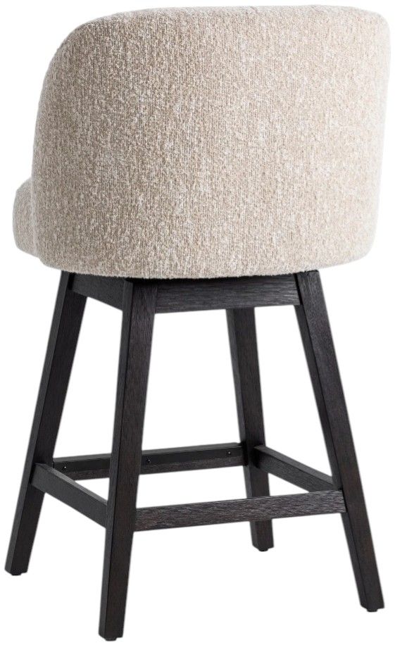Classic Home Della Sandy Cream Swivel Counter Stool-3