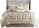 Olliix by Madison Park Laurel 7 Piece Taupe California King Tufted Comforter Set-0