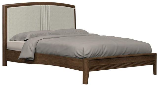 Country View Woodworking Westwood Bedroom Brown Maple Arched Upholstered  Queen Bed-0