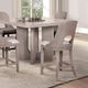 Furniture of America® Sterling West White Oak Square Counter Table-5