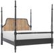 Legacy Classic Vintage Market Barnwood Oak/Kettle Black Queen Poster Bed-0
