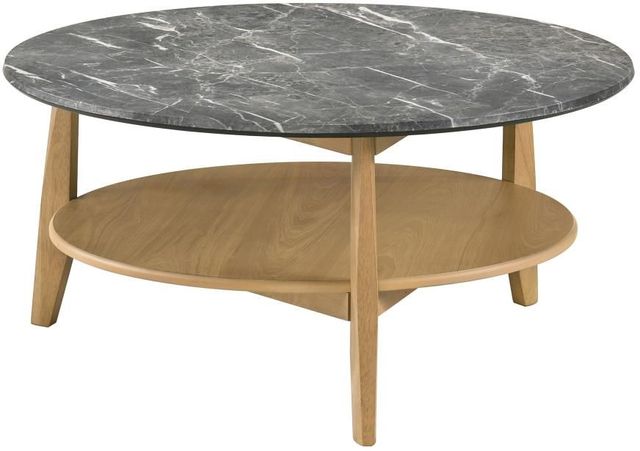 Coaster® Bradley Gray Coffee table with Natural Base-0
