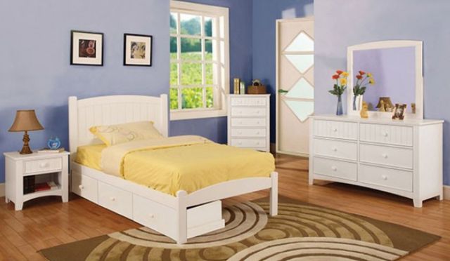 Furniture of America® Omnus White Nightstand-1