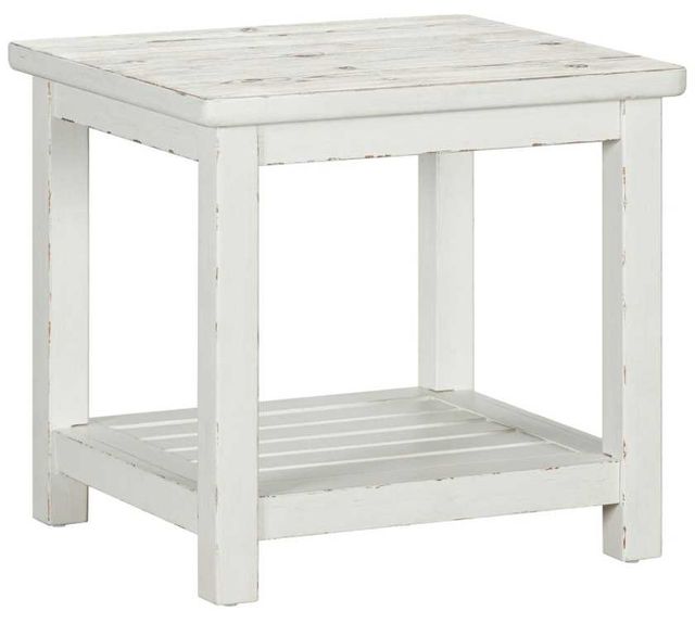 Liberty Furniture Backroads Parchment Brown End Table with Weathered White Base-0