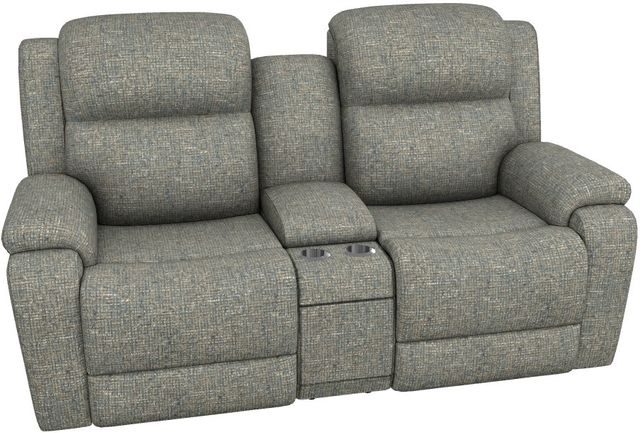 La-Z-Boy® Dorian Atlantic Power Reclining Loveseat with Console and Headrest-0