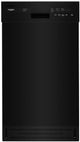 Whirlpool® 18" Black Front Control Built In Dishwasher-0