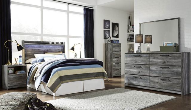 Signature Design by Ashley® Baystorm 3-Piece Gray Twin Panel Headboard Bedroom Set-1