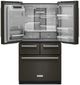 KitchenAid® 36 in. 25.8 Cu. Ft. Black Stainless Steel with PrintShield™ Finish French Door Refrigerator-1