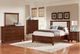 Vaughan-Bassett Bonanza Cherry/Linen King Upholstered Panel Storage Bed-1