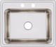 Elkay Lustertone® Classic Lustrous Satin 25" x 21-1/4" x 10-1/8" 2-Hole Single Bowl Drop-In Sink-1