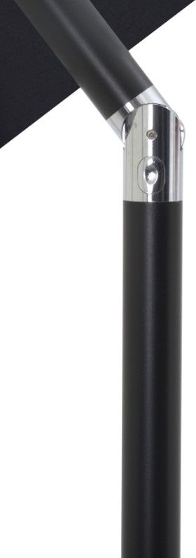 Meridian Furniture Fiji Black/Matte Black/Matte White Aluminum Outdoor Patio Umbrella and Square Base-4