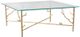 A & B Home Gold Glass Top Cocktail Table-0