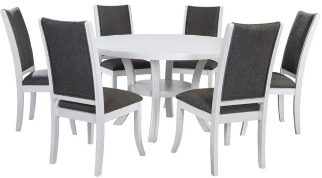Coaster® Judd 7-Piece Dark Gray/Pearl White Dining Set-0