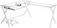 ACME Furniture Dazenus Clear/White Computer Desk with X Shape Base-3