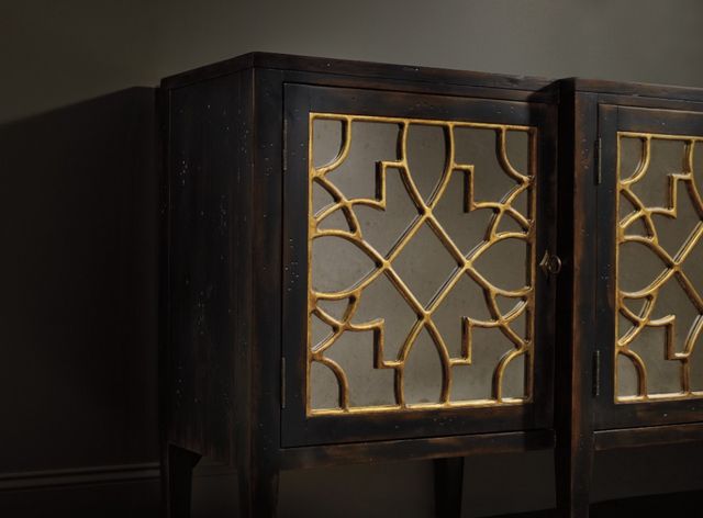 Hooker® Furniture Sanctuary Ebony/Antique Mirror Console-2