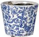 A & B Home Evelyn 4-Piece Blue/White Small Planter Set-4