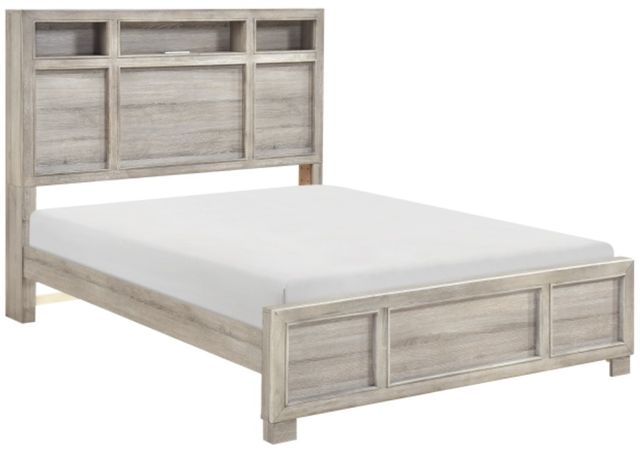 Homelegance® Everett Gray Queen Storage Panel Bed-0
