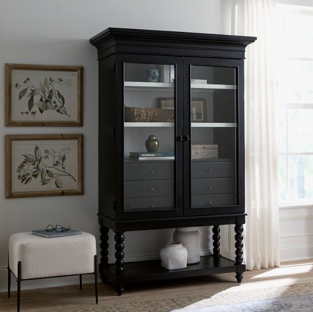 aspenhome® Caroline Soft Black Armoire-1