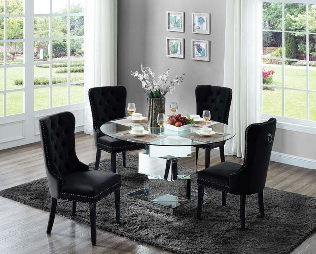Meridian Furniture Haven Chrome Dining Table-2