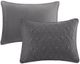Olliix by Madison Park 3 Piece Dark Grey King Quebec Fitted Bedspread Set-1