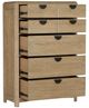 Parker House® Escape Glazed Natural Oak 5-Drawer Chest with Cedar Bottom-3