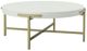 Fairfield® East Camden Pearl Top Round Cocktail Table with Antique Brass Base-0