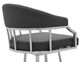 Armen Living Palmdale Brushed Stainless Steel Swivel Bar and Counter Stool-4