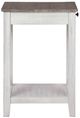 Signature Design by Ashley® Adalane Brown Top Accent Table with White Base-2