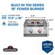 Napoleon Built-In 700 Series 18" Stainless Steel Liquid Propane Side Burner-2