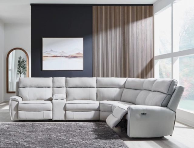 Modular sectional rearranged into separate pieces