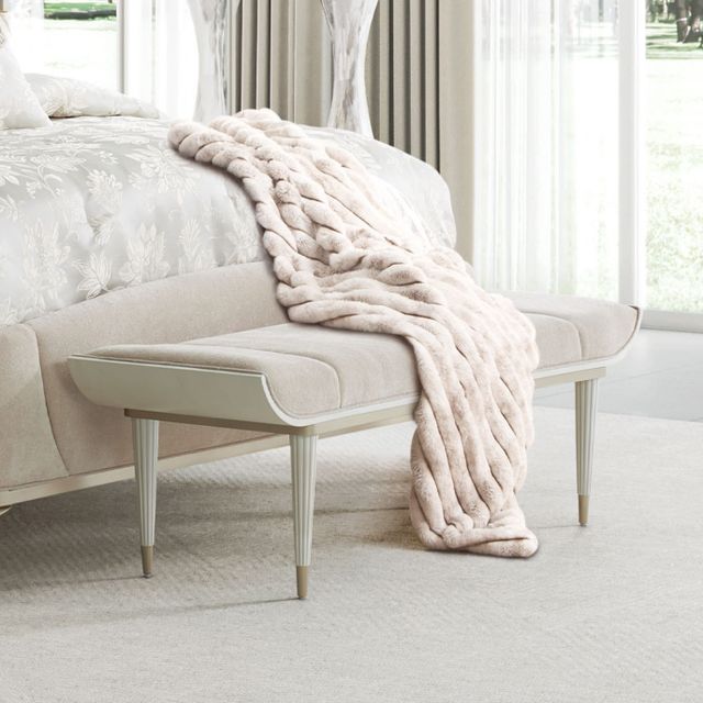 Michael Amini® La Marisia Creamy Pearl Bench-1