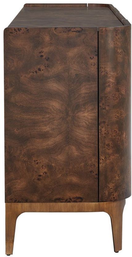 Uttermost® Melbourne Brass 4-Door Mappa Burl Cabinet-4