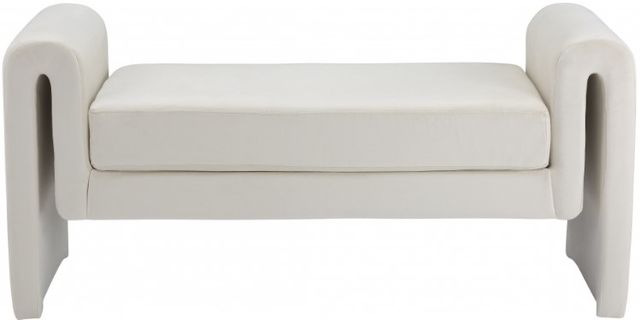 Meridian Furniture Sloan Cream 51" Bench-1