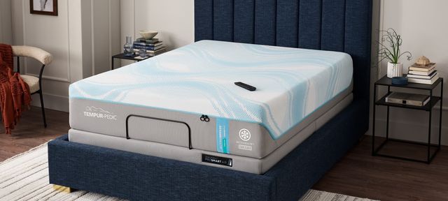 Modern adjustable bed foundation in zero gravity position