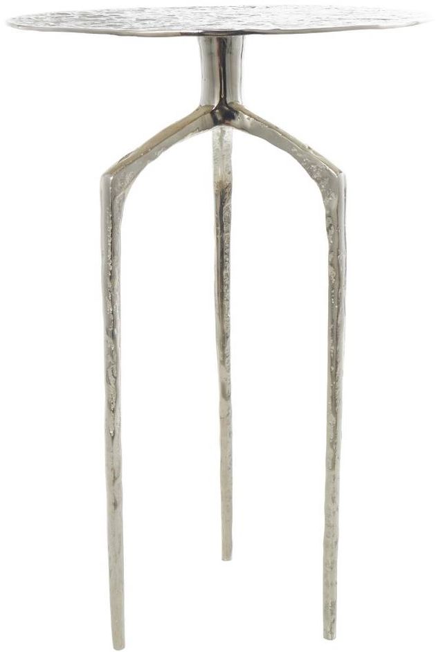 Deco Marche Silver Geometric Slim Accent Table-0