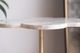 A & B Home Brass Inlay Flower-Shaped Tabletop With White Marble Base-2