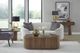Modus Furniture Juba Marble Top Coffee Table with Mongoose Base-1