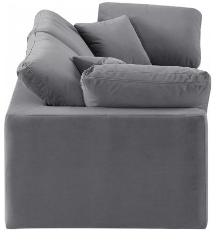 Meridian Furniture Comfy 2-Piece Gray Velvet Sofa -2